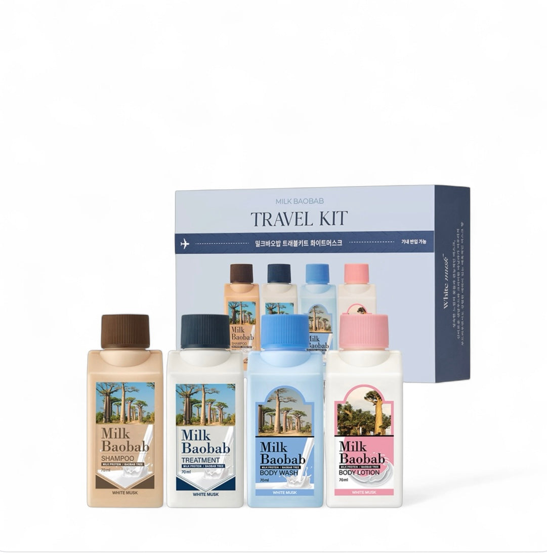 [Milk Baobab] White Musk Travel Kit - 4pcs